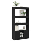 Highboard Black 92x33x180 cm Engineered Wood 3309619
