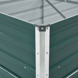 Garden Raised Bed Galvanised Steel 480x80x77 cm Green 47069