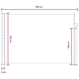 Retractable Side Awning 100% polyester iron steel 42035578