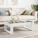 Coffee Table with Infinity LED White 90x53x30 cm 847637