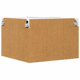 Hanging Cabinet Black Oak and White 57 x 57 x 40 cm 884187