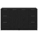 Sideboard Black Oak 120 x 30 x 70 cm Engineered Wood 3333072