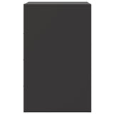 ZNTS Bedside Cabinet Black 34.5x39x62 cm Steel 841775