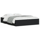 Bed Frame with Drawers without Mattress Black 150x200 cm King Size 3207267