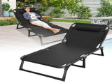 Foldable Sun Lounger Recliner Beach Camping Rest Garden Indoor Folding Chair 42077138