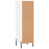 Shoe Cabinet High Gloss White 30x35x105 cm Engineered Wood 829686
