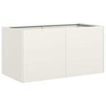 ZNTS Planter White 80x40x40 cm Cold-rolled Steel 860669