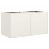 ZNTS Planter White 80x40x40 cm Cold-rolled Steel 860669