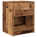 Bedside Cabinets 2 pcs with Drawer Old Wood 40x34x50 cm 858782