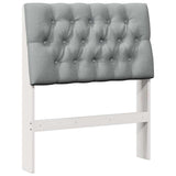 Upholstered Headboard Light Grey 75 cm Solid Pine Wood 879373