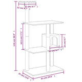 ZNTS Cat Tree with Sisal Scratching Posts Cream 119 cm 171518