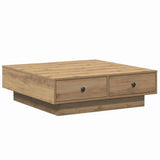 Coffee Table Artisan Oak 90 x 90 x 28 cm Engineered Wood 868803