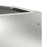 Corner Planter Silver 30 x 30 x 50 cm Stainless steel 883679