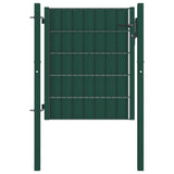 ZNTS Fence Gate PVC and Steel 100x81 cm Green 145227