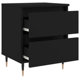 Bedside Cabinet Black 40x35x50 cm Engineered Wood 826862