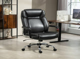 Ergonomic Office Chair, Heavy Duty Faux Leather Desk Chair with Tilt Function, Adjustable Height, T3398P552814