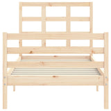 Bed Frame without Mattress 100x200 cm Solid Wood 3193976