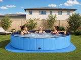 Pool Ground Mat 36 pcs 350 cm Round EVA Foam Blue 42042641