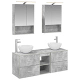 Bathroom Furniture Set 5 pcs Concrete Grey 3406722