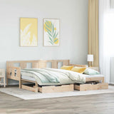 Daybed with Trundle and Drawers without Mattress 90x190 cm Single 3302229