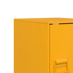 ZNTS Bedside Cabinets 2 pcs Mustard Yellow 34.5x39x44 cm Steel 841614