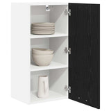 Hanging Cabinet Riga Black Oak and White 40 x 31 x 80 cm 884259