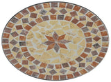 Mosaic Bistro Table Terracotta and White 50x70 cm Ceramic 4003402