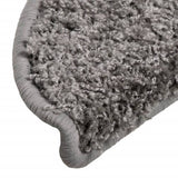 Stair Mats 15 pcs 56x17x3 cm Grey Half Round 133892