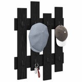 Wall-Mounted Coat Rack Black Oak 60 x 3 x 82 cm Engineered wood 874476