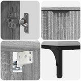 Bathroom Furniture Set Grey Sonoma Engineered wood, Metal 3393119