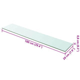 Shelves 2 pcs Panel Glass Clear 100x20 cm 3051584