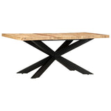 Dining Table 180x90x76 cm Solid Rough Mango Wood 285963