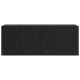TV Cabinet Set Wall-mounted 3 pcs Black Oak Engineered Wood 3393139