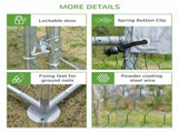 Walk In Chicken Run Galvanised Chicken Coop Hen Poultry House Cage Pet Playpen Garden with T3398P350078