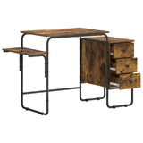 Desk with Storage Smoked Oak 120 x 50 x 75 cm 8007998
