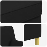 XL Armchair with Cushions Black Fabric 42043485