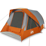Family Tent Cabin 6-Person Grey and Orange Waterproof 4100669