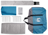 Cabin Tent with Roof Blue 6-Person Polyester and Steel 42028584
