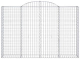 Arched Gabion Basket 200x50x180/200 cm Galvanised Iron 153499