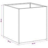 Garden Planter 2 pcs Silver 35 x 35 x 35 cm Stainless Steel 8004961