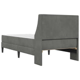 Bed Frame with Mattress Dark Grey 90 x 190 cm Velvet 3415239