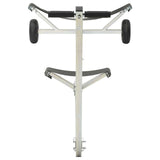 Adjustable Boat Trailer with Pneumatic Tires 200 kg Load Silver 42043573