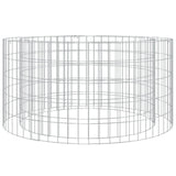 ZNTS Gabion Fire Pit Ø 100 cm Galvanised Iron 153560