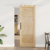 Sliding Door Manual Natural and white 73.5 x 198.5 cm 3333550