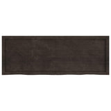 Wall Shelf Dark Brown 140x50x cm Treated Solid Wood Oak 363825