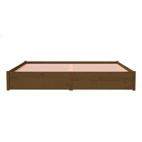 Bed Frame without Mattress Honey Brown Solid Wood 200x200 cm 814972