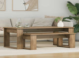 Coffee Table Set 2 pcs Artisan Oak Engineered Wood 8000139