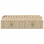 Storage Bed Frame Sonoma oak 80 x 200 cm Engineered wood 3335199