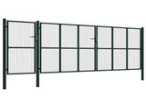 Fence Gate with Lock Green 175 cm Steel 144320