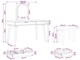 Dressing Table Set FAUSKE 3 pcs White 100 x 50 x 143 cm 3438590
